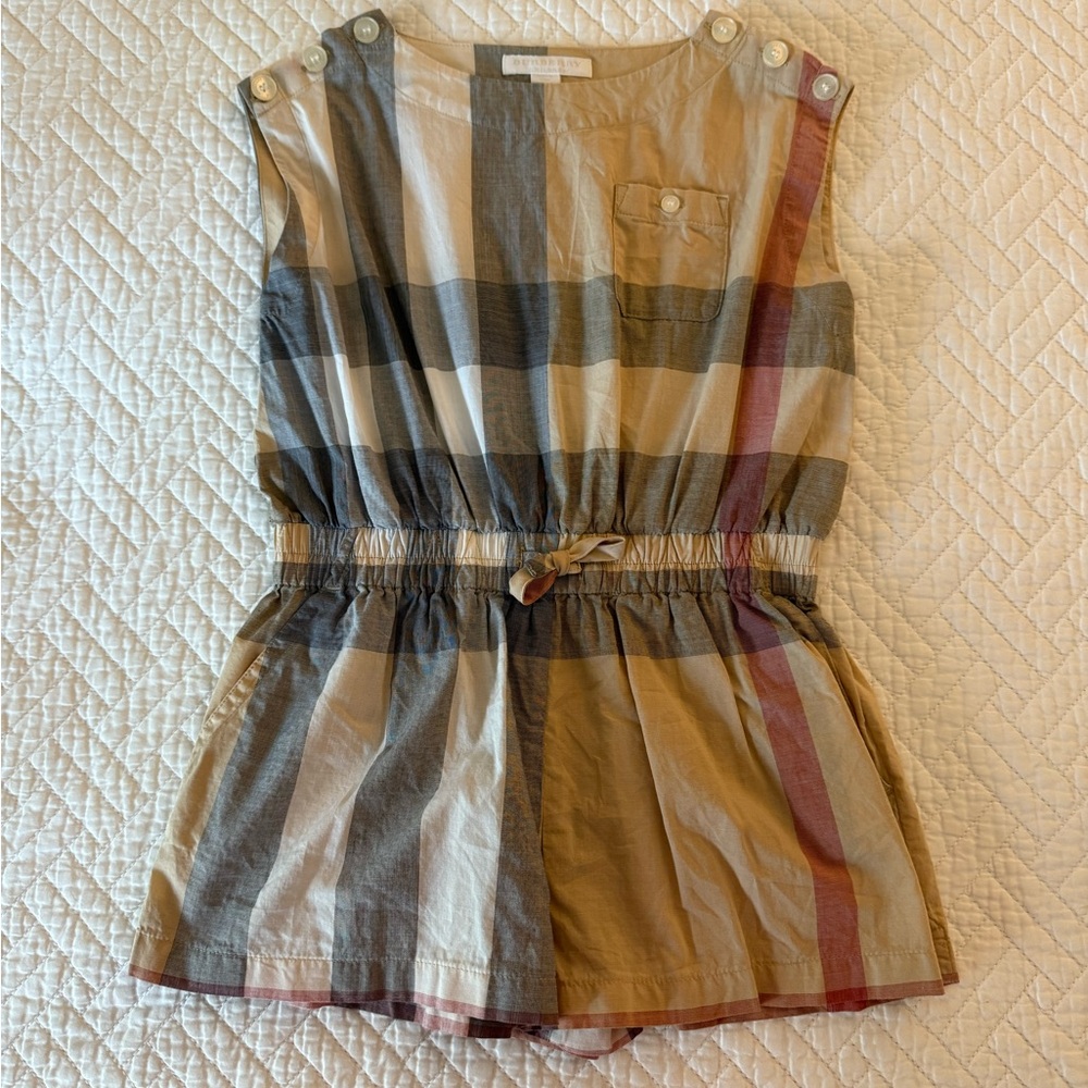 Burberry Plaid Sleeveless Romper